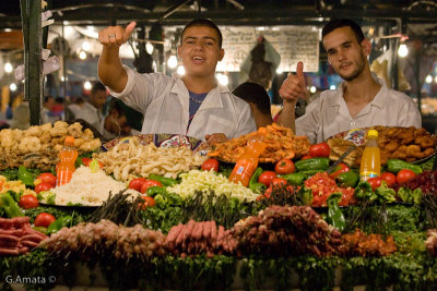 Food stall at Djemaa el Fna -  جامع الفناء