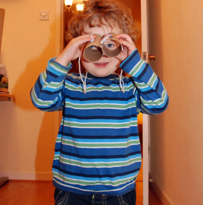 He made the binoculars himself!