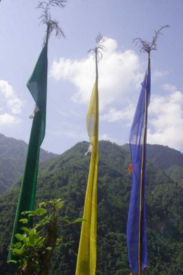 Prayer Flags as we drive to Lachung