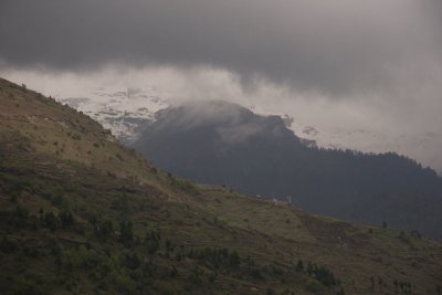 Our first sighting of snowline on the Himalayas