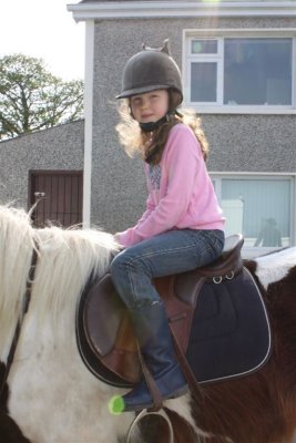 Isabel on horseback