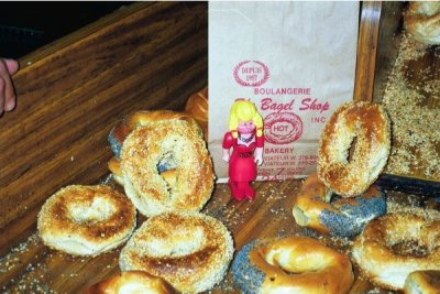 Brita loves Montreal bagels!