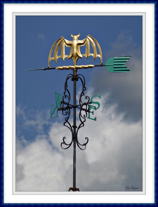 Bat weather vane