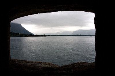View of Lake Geneva from cellar