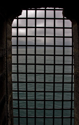 View of Lake Geneva from dungeon