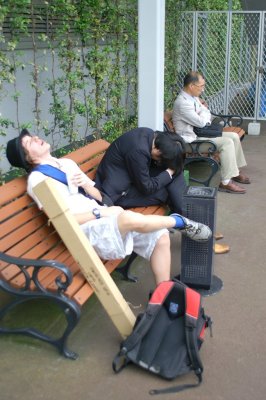 Nap time in Osaka