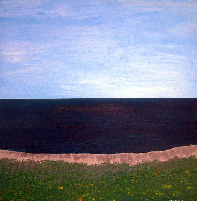 Cliff Top (acrylics on canvas, 30 x 30)