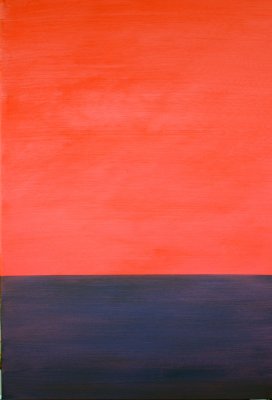 Puerto Vallerta Sunset (acrylics on canvas, 36 x 24)