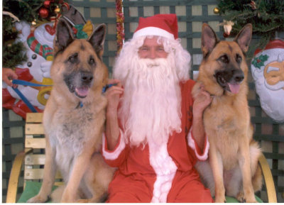 Jake & Dixie with Santa