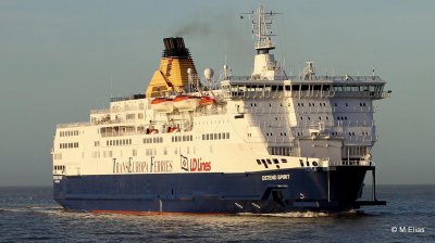 Ostend Spirit pictured arriving from Ramsgate.