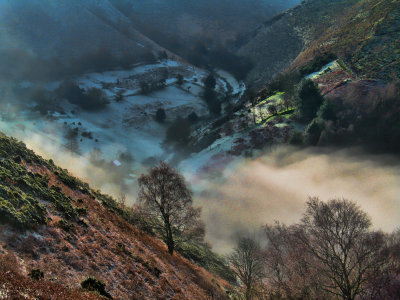 misty valley.