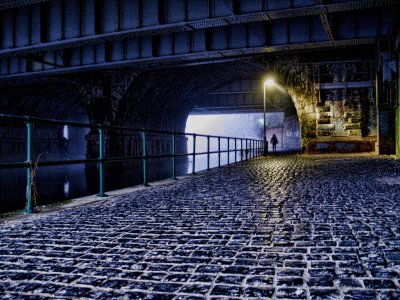 under the railway bridge. ( shrewsbury )