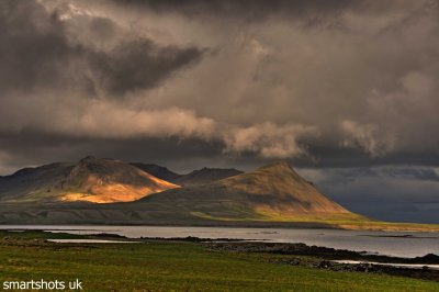 mountain storm light