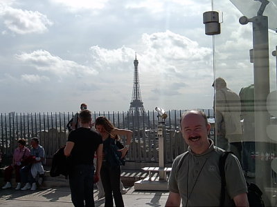 At the Arch de Triumph, thinking about the Eiffel Tower.JPG