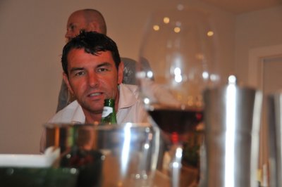 Gary eyeing the vino