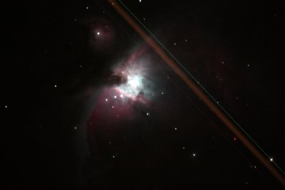 M42 AND AIRPLANE CROSSING