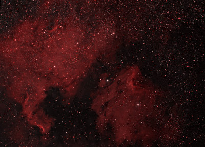 NORTH AMERICAN AND THE PELICAN NEBULAE