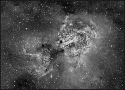 The Swan nebula - Hydrogen Alpha only