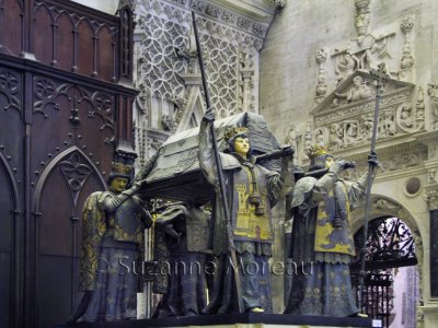 Christopher Colombus' Mausoleum in Seville's Cathedral.jpg