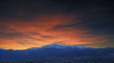 Pikes Peak at Sunset_01 #SU010DV