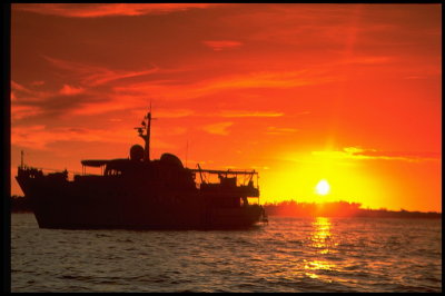 Sunset in Aldabra Lagoon