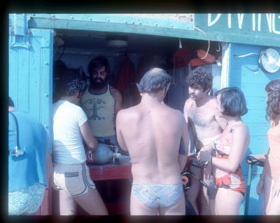 Train Car diving center Naama Bay 1973