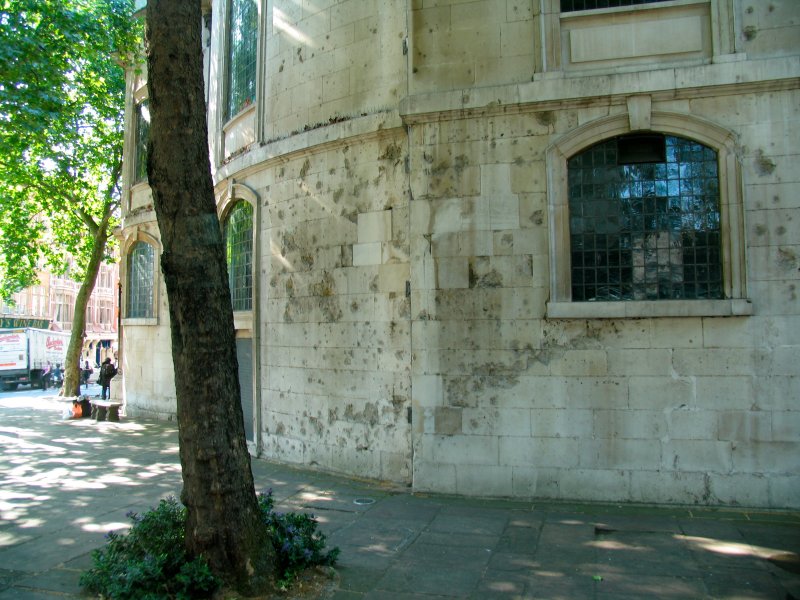 This build still shows the scars of World War Two bombings by the Luftwaffe