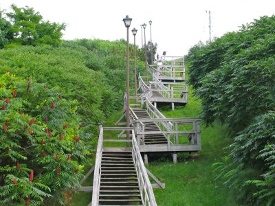 Walkup from one of the three public beaches