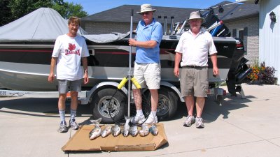 Jack, Evan & Hugh with the morning catch