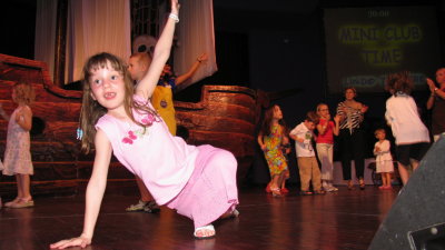 Jessica enjoys the evening dances