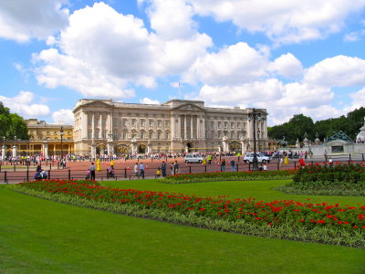 Buckingham Palace, located in the City of Westminster, is the official London residence of the British monarch