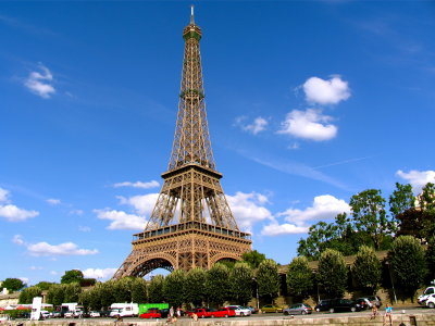 The Eiffel Tower built completed in 1889 and located  in Paris is the most-visited paid monument in the world.