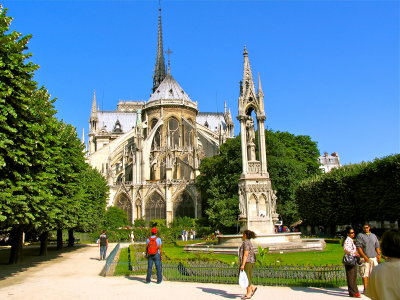 Back side  of Notre Dame Cathedral