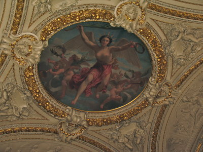 Ceiling artwork in the Louvre