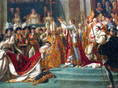 The Coronation of Napoleon. The painting is almost ten metres wide by approximately six metres ta