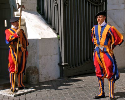 Colroful Swiss Guards at Vatican