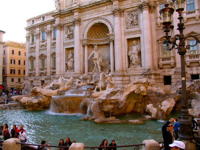 Famous Trevi Fountain in Rome