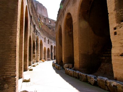 The Colosseum, its construction started between 70 and 72 AD has 80 entrances