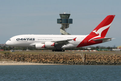 Nancy-Bird rolls towards her first revenue flight from SYD to LAX