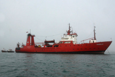 Antarctic research vessel