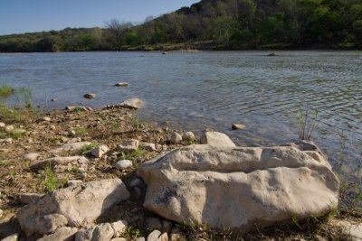 Colorado Bend rock and river