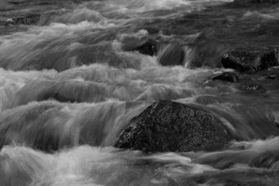 flowing water 2 in black and white