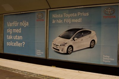 Toyota Prius subway ad
