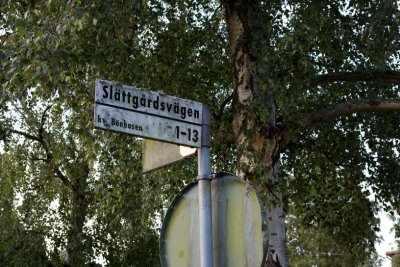 street sign in Sweden