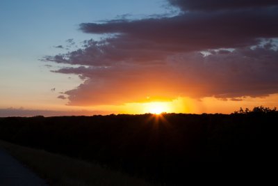 Sunset along Texas State Highway 6