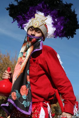 Dancer with purple headdress