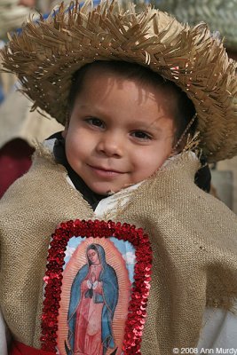 Little boy as Juan Diego