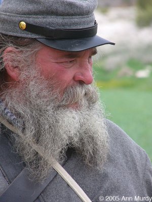 Bearded confederate soldier