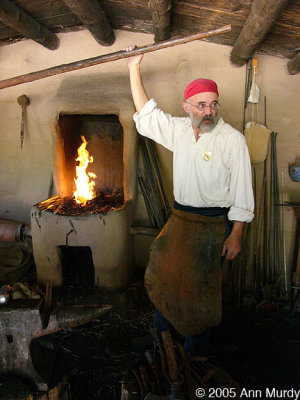 Larry blacksmithing