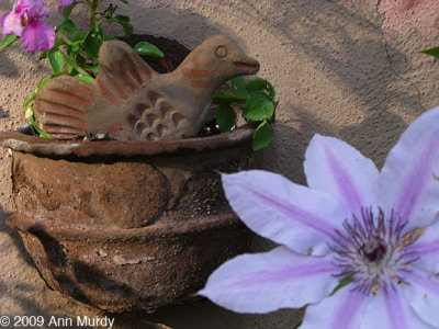 Ceramic bird & flower